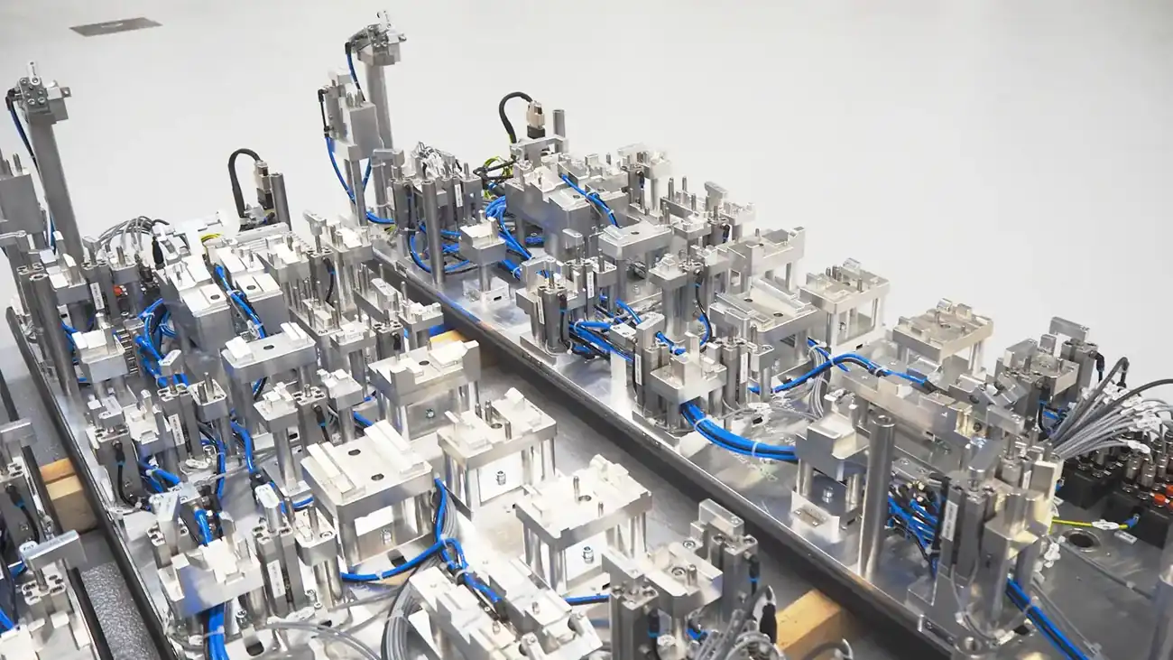 Fully automated assembly line for LED interior lighting
